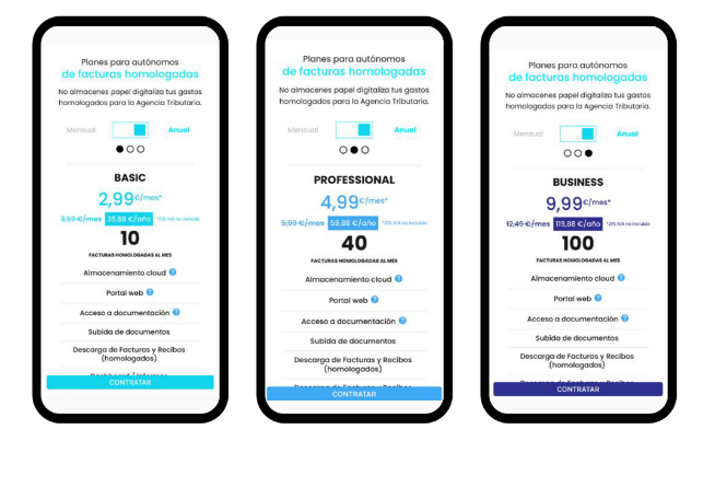 App Freeme Autónomos para facturación Verifactu en el móvil App Freeme Autónomos para facturación Verifactu en el móvil